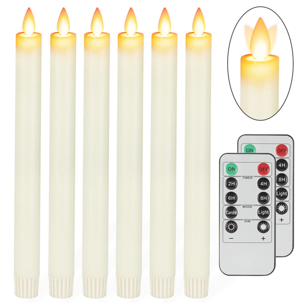 3 Inch Diameter Moving Flame Ivory 4 Inch Flameless Candle - Remote Ready